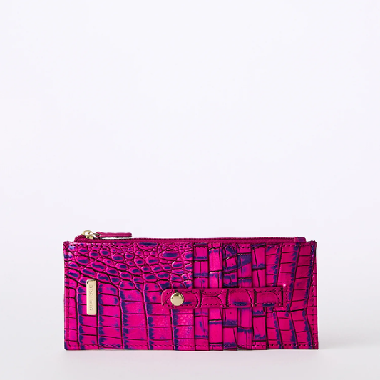 Brahmin Melbourne Collection Credit Card Wallet, Voltage Violet