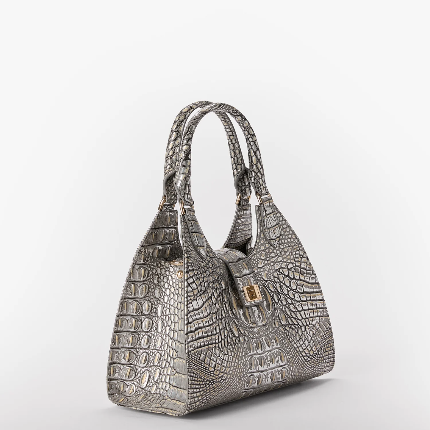 Brahmin Melbourne Collection Adrian Shoulder Bag, Chrome