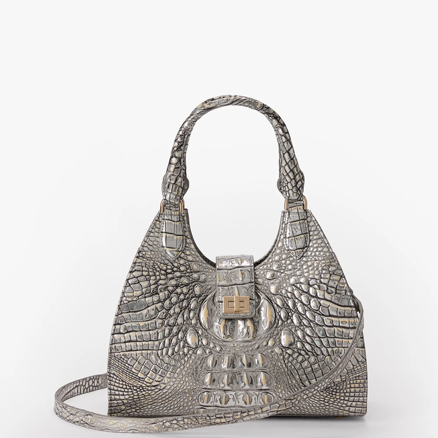 Brahmin Melbourne Collection Adrian Shoulder Bag, Chrome