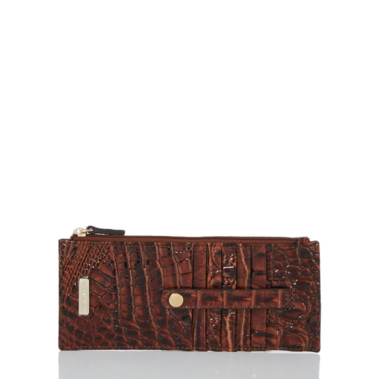 Brahmin Melbourne Collection Credit Card Wallet, Pecan