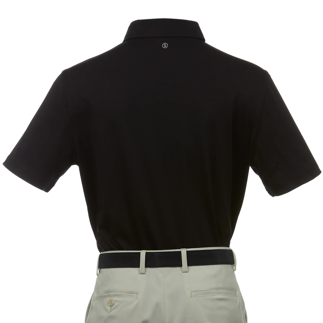 Stitch Solid Pique Polo, Black