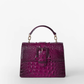 Brahmin Melbourne Collection Small Hallie Satchel, Sugar Plum