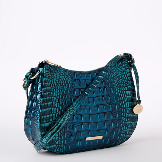 Brahmin Melbourne Collection Shayna Crossbody, Blue Patina