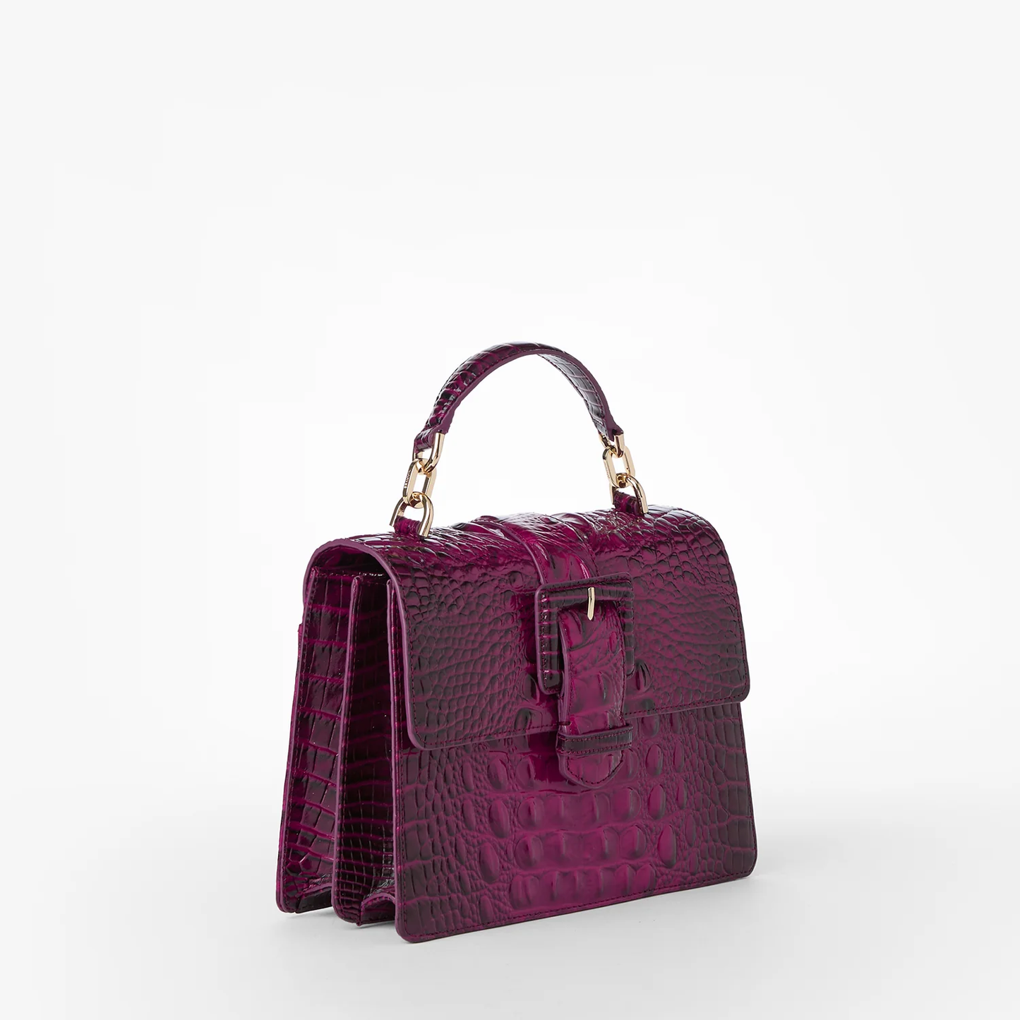 Brahmin Melbourne Collection Small Hallie Satchel, Sugar Plum