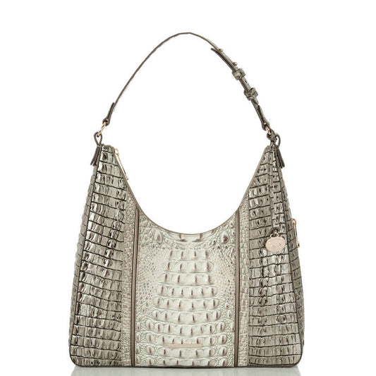 Brahmin Multi-Texture Collection Tabitha Shoulder Bag, Fairest Grey Breakwater