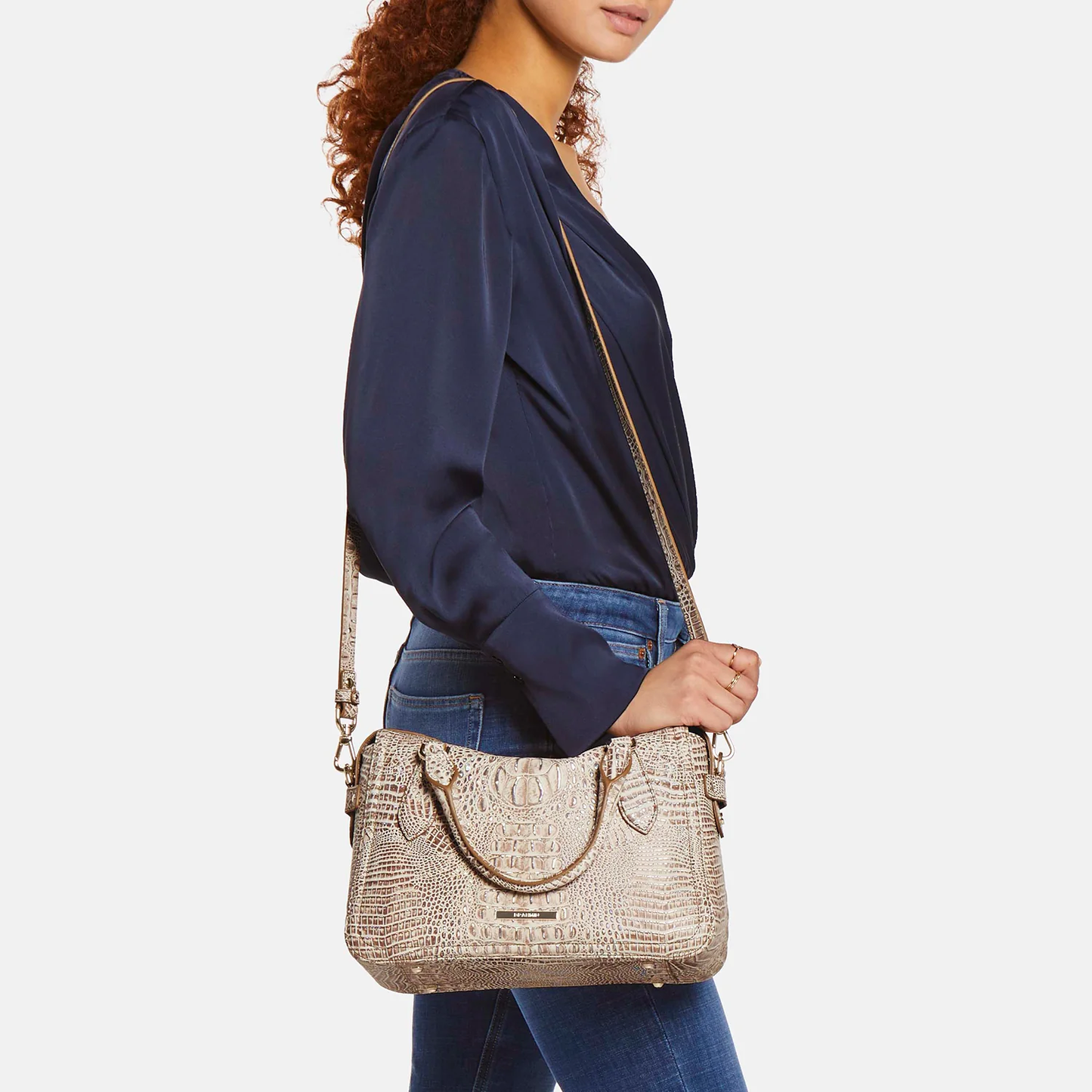 Brahmin Marana Collection Micaela Satchel, Chestnut