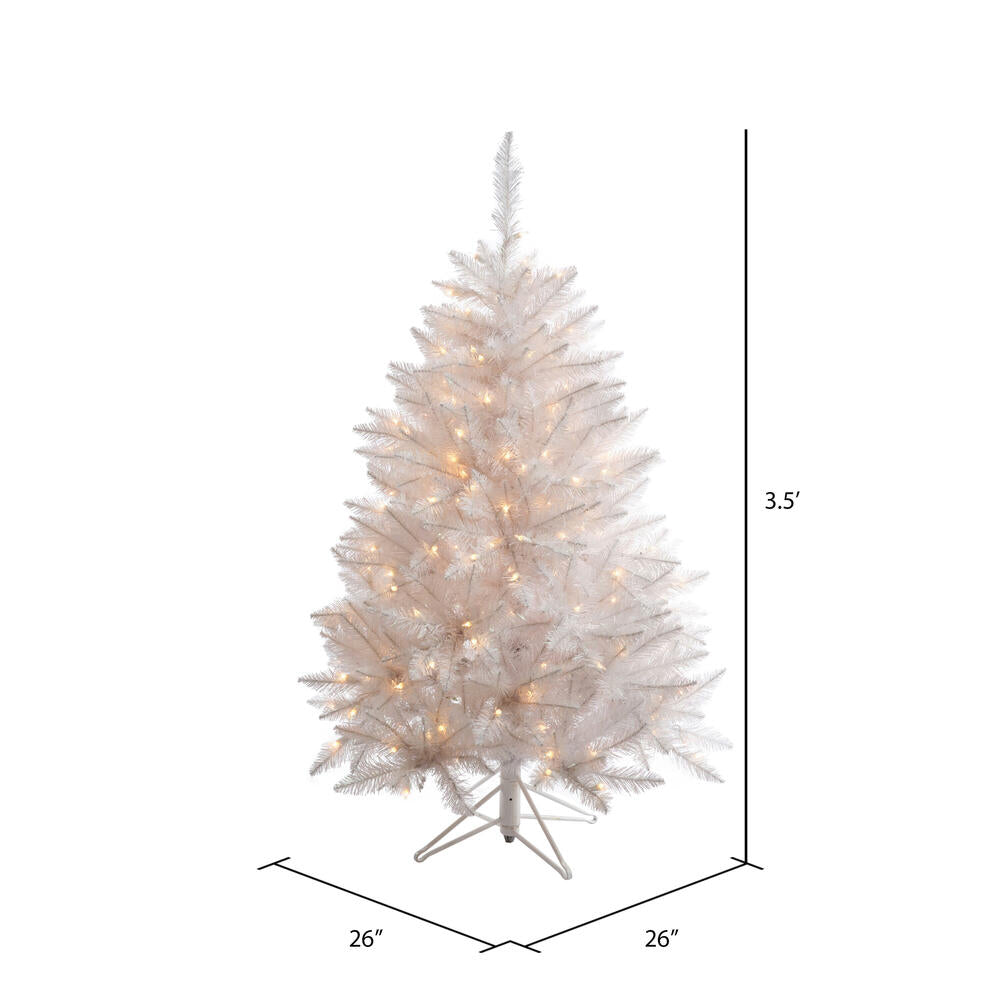 Sparkle White Spruce Pre Lit Artificial Tree, 3'5"