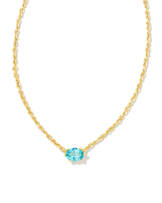 Kendra Scott Cailin Pendant, Aqua Crystal