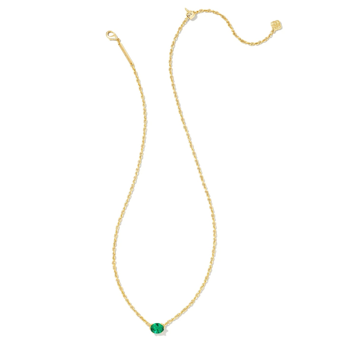 Kendra Scott Cailin Pendant, Green Crystal