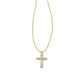 Kendra Scott Crystal Cross Necklace, Gold