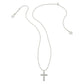 Kendra Scott Crystal Cross Necklace, Silver