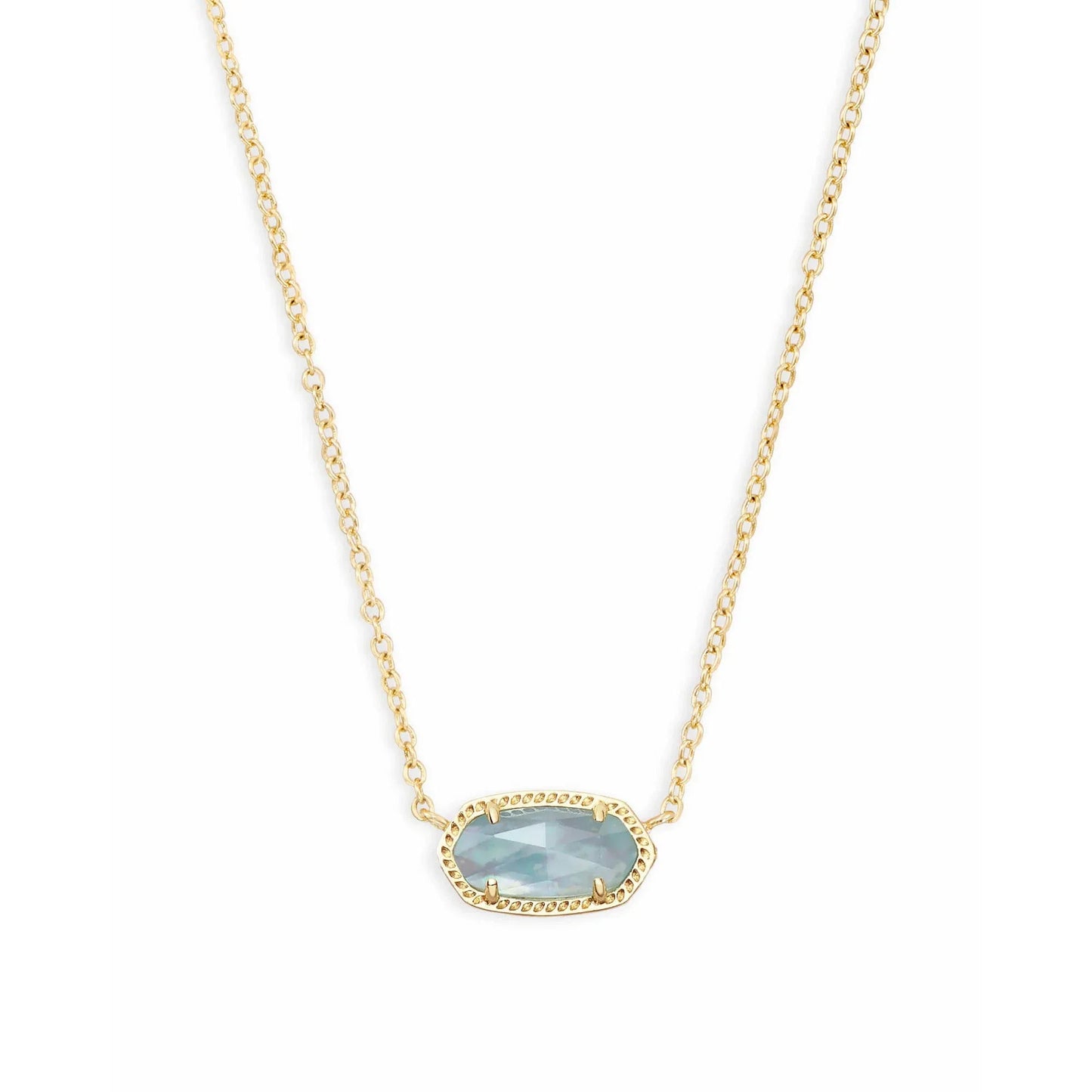 Kendra Scott Elisa Gold Pendant Necklace, Light Blue Illusion