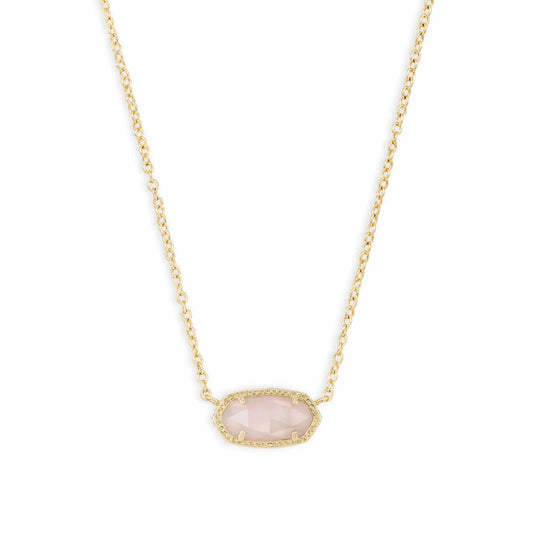 Kendra Scott Elisa Gold Pendant Necklace, Rose Quartz