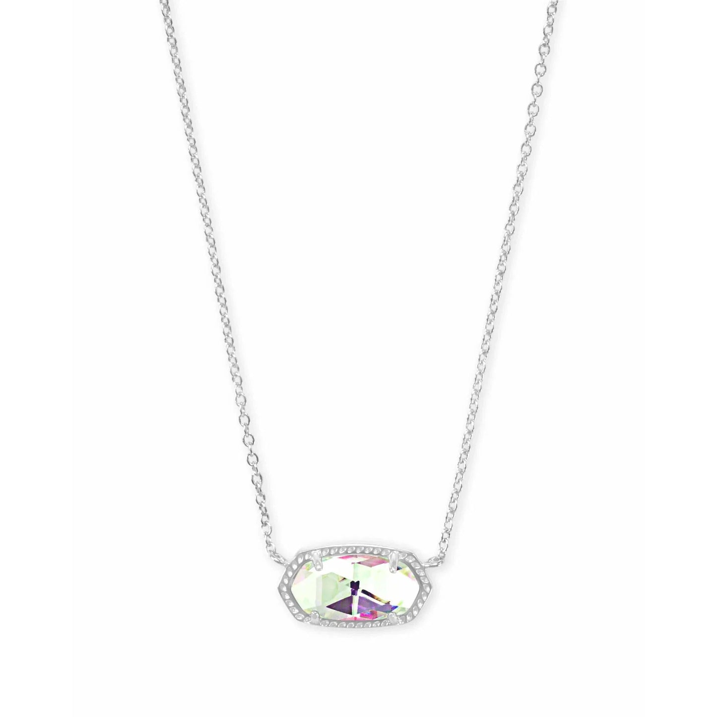 Kendra Scott Elisa Silver Pendant Necklace, Dichroic Glass