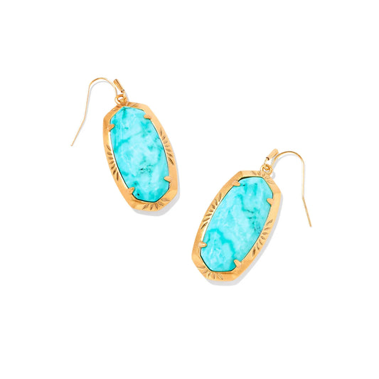 Kendra Scott Elle Vintage Earrings, Turquoise