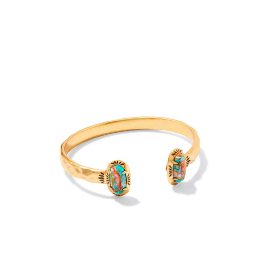 Kendra Scott Elton Vintage Bracelet, Bronze Turquoise Red Oyster