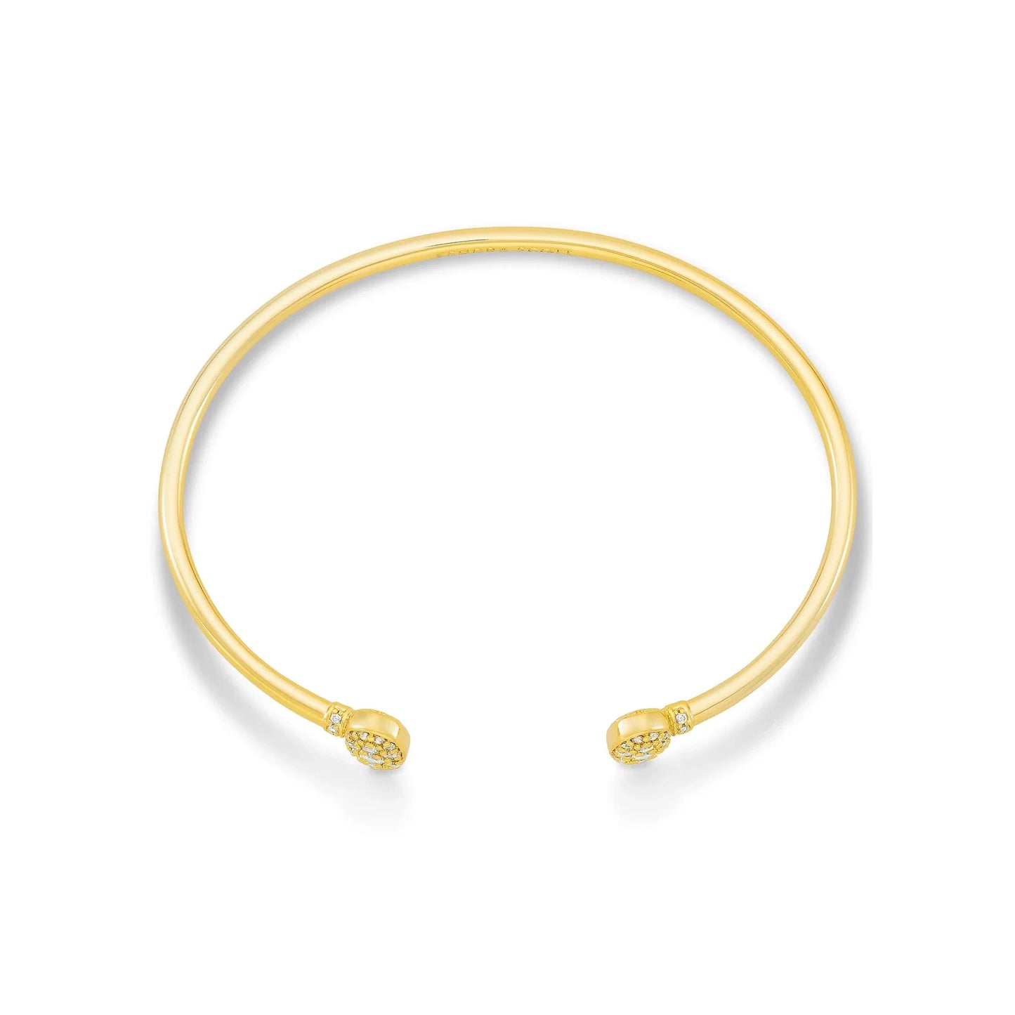 Kendra Scott Grayson White Crystal Cuff Bracelet, Gold