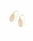 Kendra Scott Lee Drop Gold Earrings, Rose Quartz