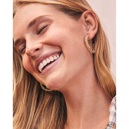 Kendra Scott Maggie Filigree Hoop Earrings, Gold