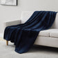 Simply Essential Microfleece Oversized Blanket, Navy Blue