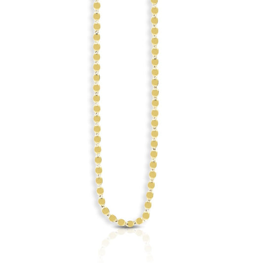 14K Mirror Chain Necklace, 2.2 mm