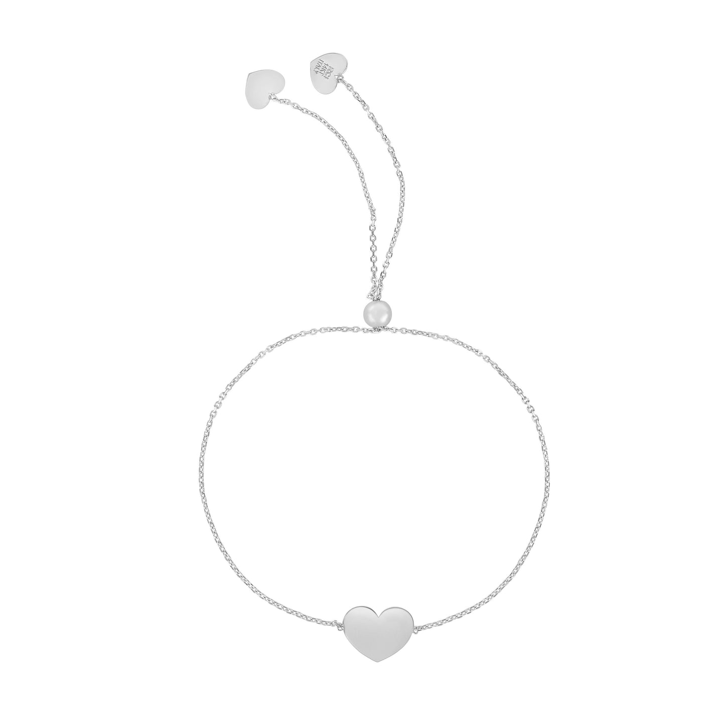 14K Heart Bracelet, Yellow, Rose or White