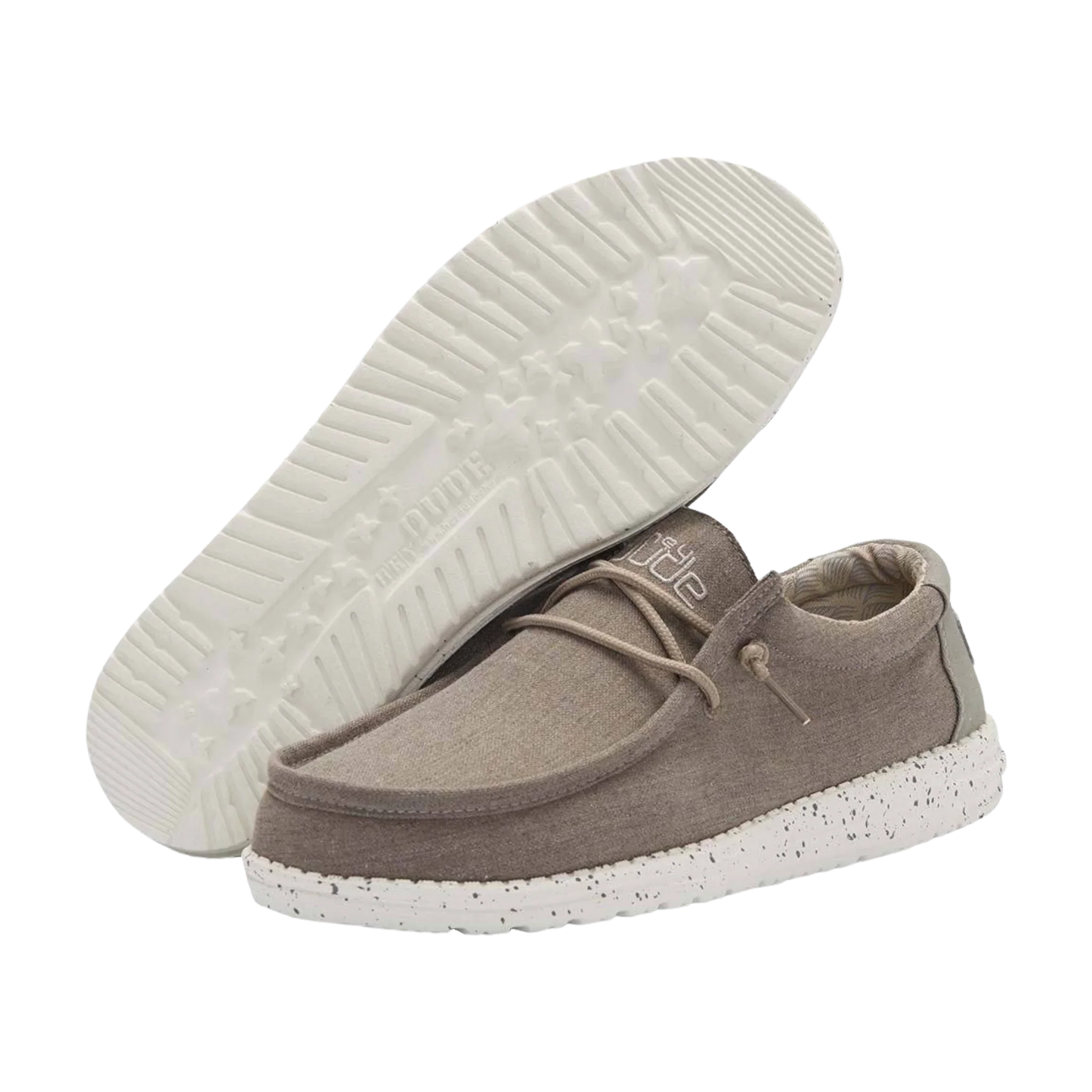 Hey Dude Wally Chambray Men's Slip On, Sepia Brown