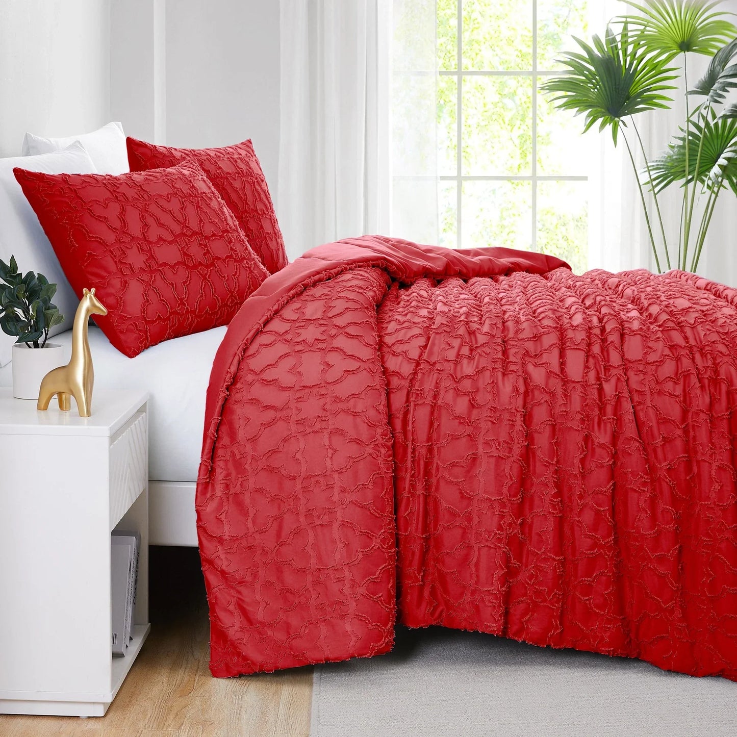 Moroccan Pattern Comforter Set, Pepper