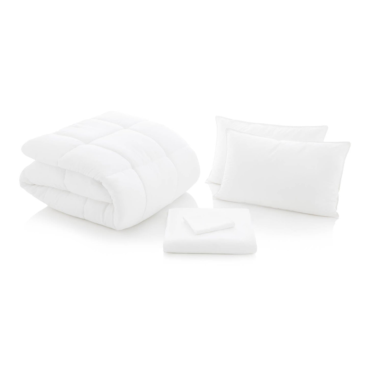Bed in a Bag Comforter, Sheet & Pillow Set, White