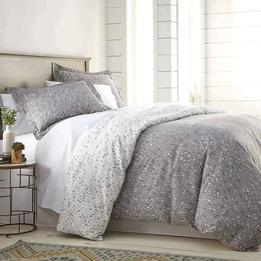 Forest Reversible Comforter Set, Grey