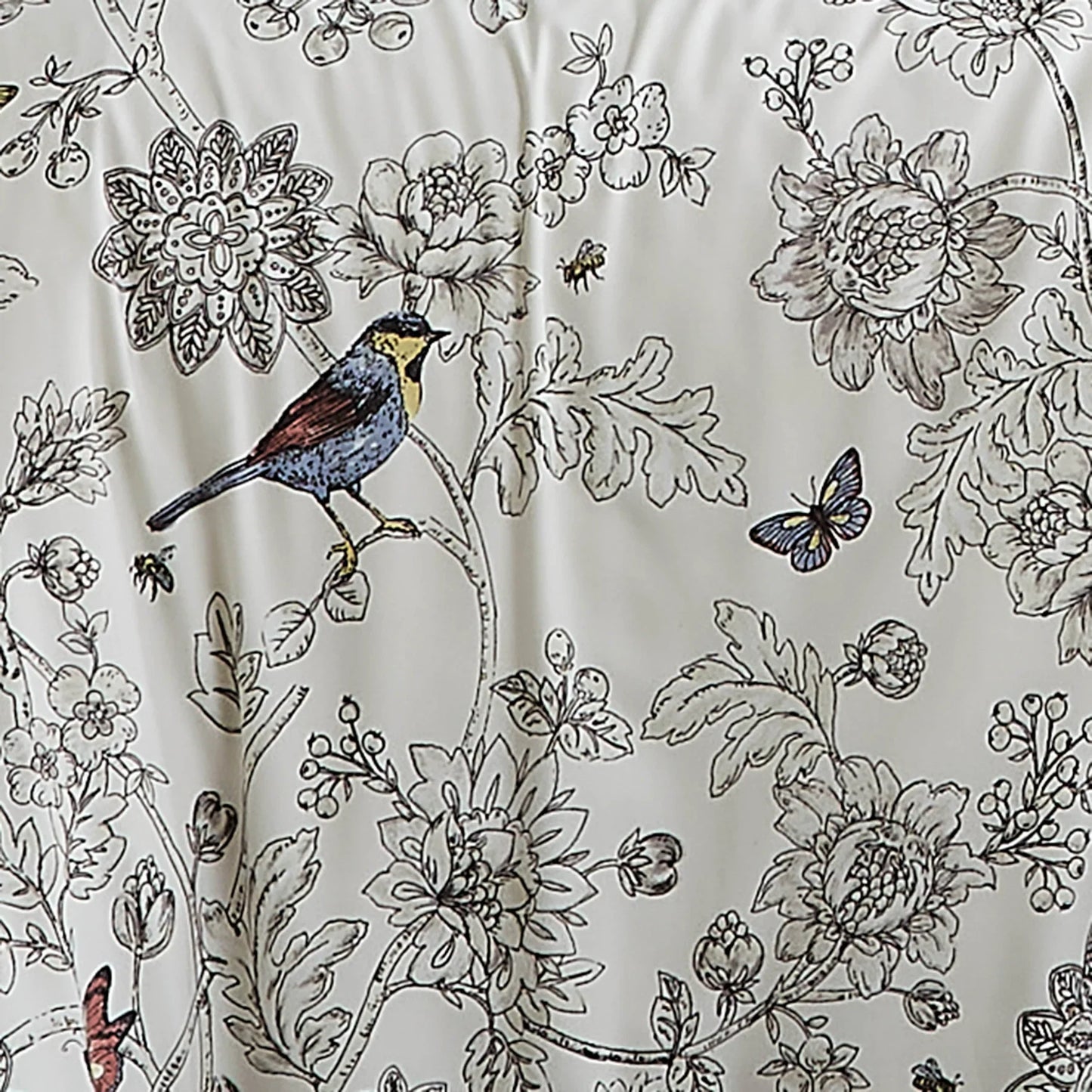 Floral Sparrow Comforter Set