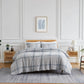 Simple Plaid Comforter Set, Grey