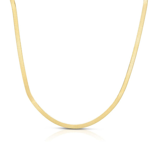 14K Herringbone Necklace, 1.5mm