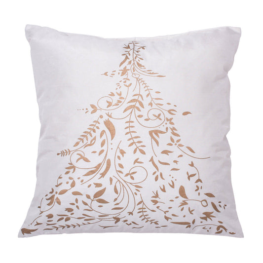 Gold Tree Silk Pillow