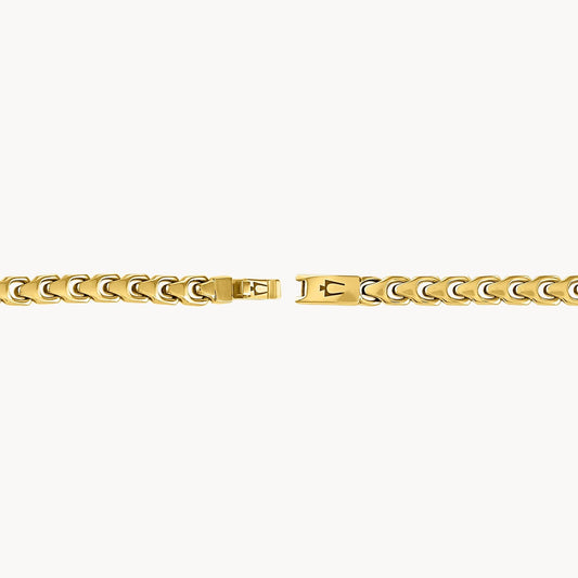 Bulova Signature Gold Tone Stainless Steel Link Bracelet