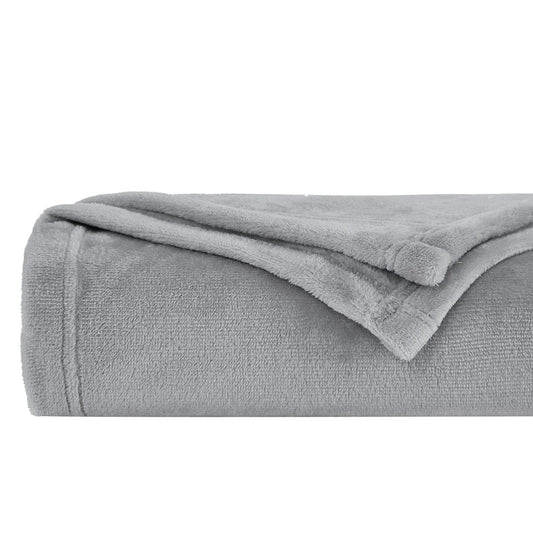 Simply Essential Microfleece Oversized Blanket, Grey
